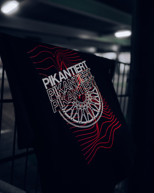 Pikantiert Oversize T-Shirt Black